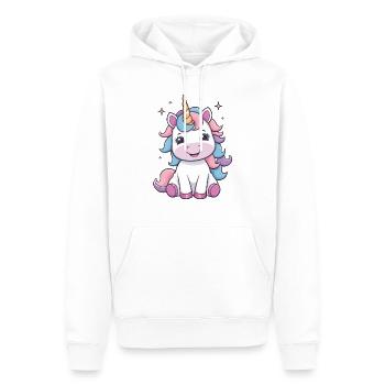 Süßes Baby-Einhorn – Magisches Design - Männer Premium Bio Hoodie - Weiß - Vorne - Nico (187cm)