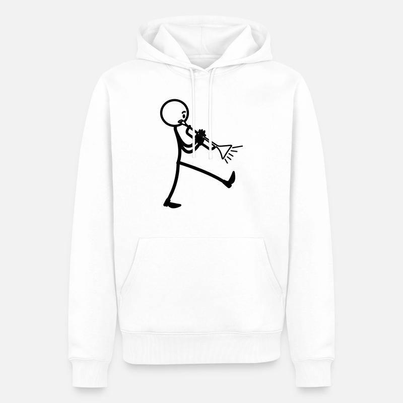 Trompeter - Männer Premium Bio Hoodie - Weiß