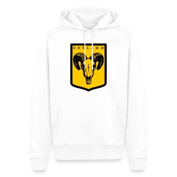 Gotland - Männer Premium Bio Hoodie - Weiß - Vorne - Nico (187cm)