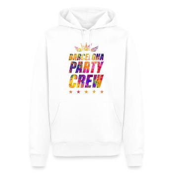 Équipe de fête de Barcelone - Sweat à capuche Premium bio Homme - blanc - Devant - Nico (187cm)