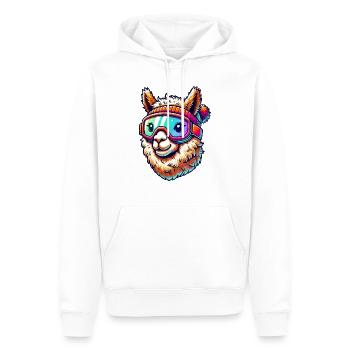 alpaka skibrille - Männer Premium Bio Hoodie - Weiß - Vorne - Nico (187cm)