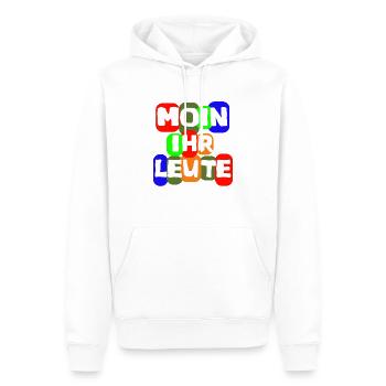 Langue Chemise Moin vous les gens amusant - Sweat à capuche Premium bio Homme - blanc - Devant - Nico (187cm)