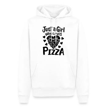 Just a girl how loves Pizza - Männer Premium Bio Hoodie - Weiß - Vorne - Nico (187cm)