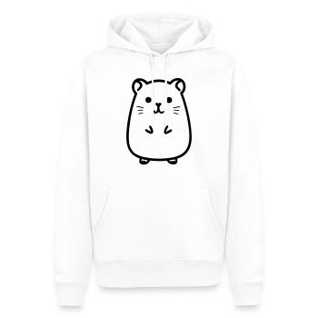 hamster - Sweat à capuche Premium bio Homme - blanc - Devant - Nico (187cm)