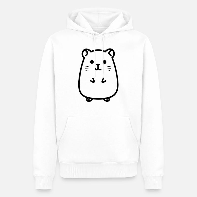 hamster - Sweat à capuche Premium bio Homme - blanc