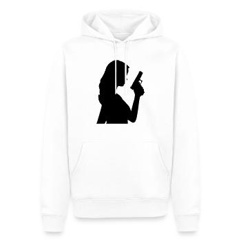 Girl - Männer Premium Bio Hoodie - Weiß - Vorne - Nico (187cm)