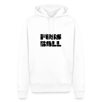 I love Fussball - Männer Premium Bio Hoodie - Weiß - Vorne - Nico (187cm)