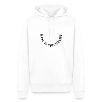 Made in Switzerland - Männer Premium Bio Hoodie - Weiß - Vorne - Nico (187cm)