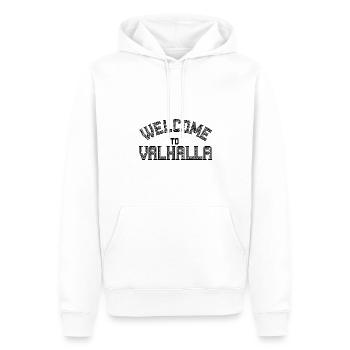 Bienvenue au Valhalla - Sweat à capuche Premium bio Homme - blanc - Devant - Nico (187cm)