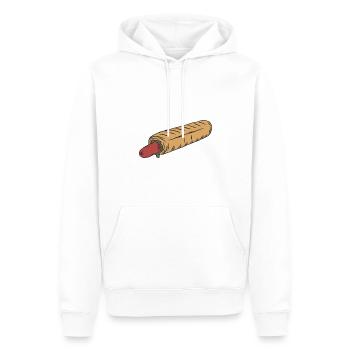 Hot-dog - Sweat à capuche Premium bio Homme - blanc - Devant - Nico (187cm)