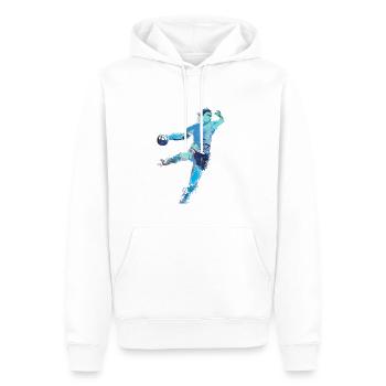 Handball, handballer, Beachhandball,Graffiti - Männer Premium Bio Hoodie - Weiß - Vorne - Nico (187cm)
