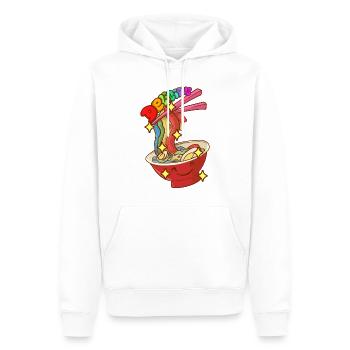 leckere Regenbogennudeln im Kawaii-Stil für LGBT+ - Männer Premium Bio Hoodie - Weiß - Vorne - Nico (187cm)