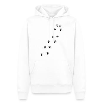 Grenouille piste Tapsen grenouille douce feuillue - Sweat à capuche Premium bio Homme - blanc - Devant - Nico (187cm)