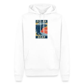 Polar bear bears polar bear gift vintage animal - Men’s Premium Organic Hoodie - white - Front - Nico (187cm)
