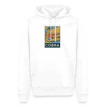 Kobra Schlange vintage bunt Natur Zunge Geschenk - Männer Premium Bio Hoodie - Weiß - Vorne - Nico (187cm)