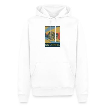 Écureuil, rongeur, noix, animal, cadeau - Sweat à capuche Premium bio Homme - blanc - Devant - Nico (187cm)