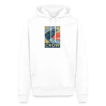 Corbeau corbeau oiseau animal cadeau animal de compagnie vintage - Sweat à capuche Premium bio Homme - blanc - Devant - Nico (187cm)