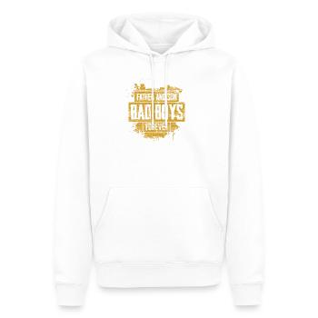 Vater Sohn beste Freunde Leben Faust Familie Papa - Männer Premium Bio Hoodie - Weiß - Vorne - Nico (187cm)