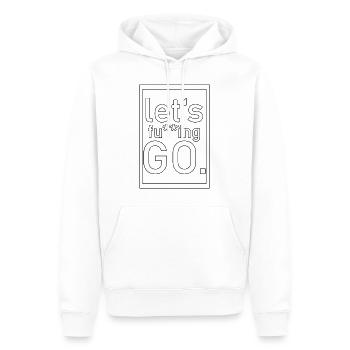 workout - Men’s Premium Organic Hoodie - white - Front - Nico (187cm)
