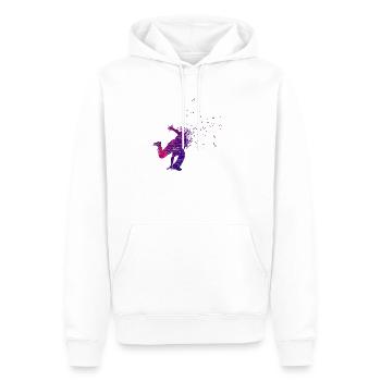 Street Dance - Sweat à capuche Premium bio Homme - blanc - Devant - Nico (187cm)