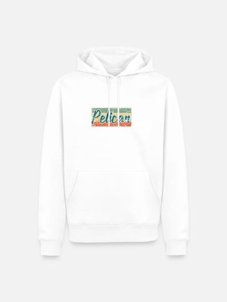 Pelikan Wasservogel Seevogel Geschenk Meer Fisch - Männer Premium Bio Hoodie - Weiß