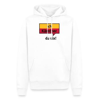 Je Carinthie - vous nix - Sweat à capuche Premium bio Homme - blanc - Devant - Nico (187cm)