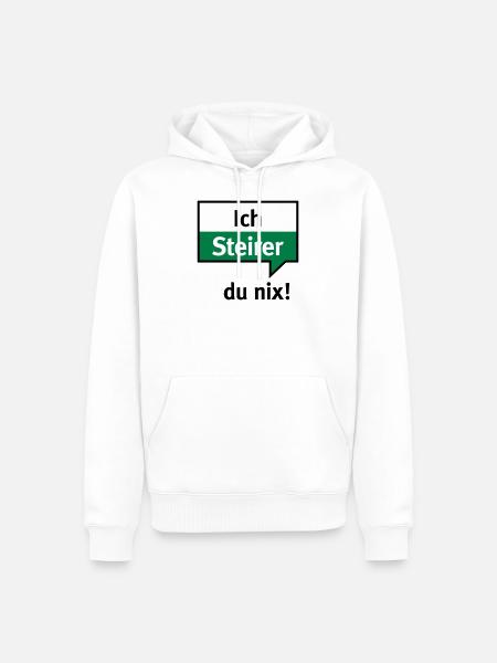 Je Styrie - vous nix - Sweat à capuche Premium bio Homme - blanc