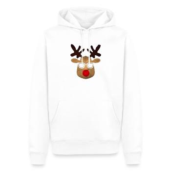 Ugly Xmas Cooles Rehntier Noël - Sweat à capuche Premium bio Homme - blanc - Devant - Nico (187cm)
