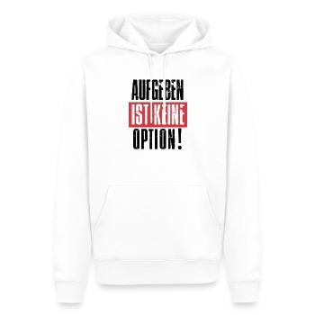 Giving up is not an option - Men’s Premium Organic Hoodie - white - Front - Nico (187cm)