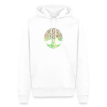 Tree is Life - Sweat à capuche Premium bio Homme - blanc - Devant - Nico (187cm)