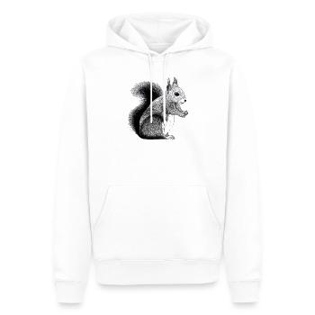 Squirrel animal cute picture children forest - Men’s Premium Organic Hoodie - white - Front - Nico (187cm)