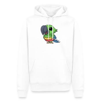 Perroquet de dessin animé coquine - Sweat à capuche Premium bio Homme - blanc - Devant - Nico (187cm)