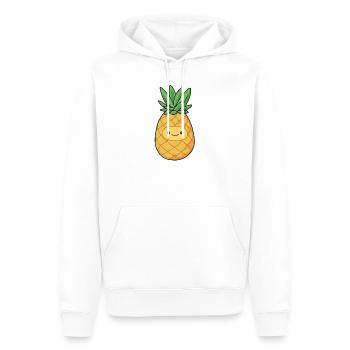 Comic Ananas Pineapple - Männer Premium Bio Hoodie - Weiß - Vorne - Nico (187cm)
