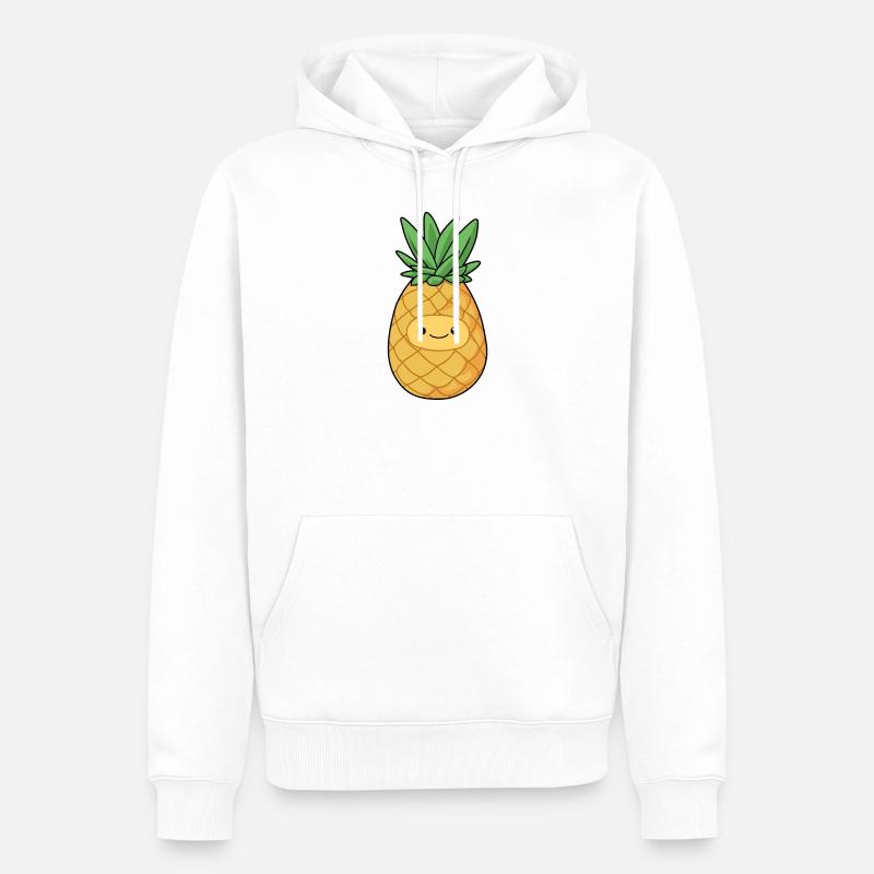 BD Ananas Pineapple - Sweat à capuche Premium bio Homme - blanc
