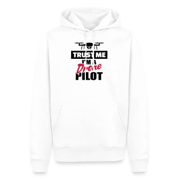 drone - Sweat à capuche Premium bio Homme - blanc - Devant - Nico (187cm)