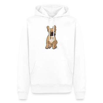 Bouledogue français - Sweat à capuche Premium bio Homme - blanc - Devant - Nico (187cm)