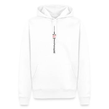 Stuttgart Fernsehturm (schwarz und rote Ebenen) - Männer Premium Bio Hoodie - Weiß - Vorne - Nico (187cm)