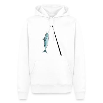 Fishing Mackerel Fish Fishing Rod Angler Fishing Fishing - Men’s Premium Organic Hoodie - white - Front - Nico (187cm)