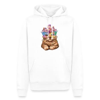 Karneval Katze - Männer Premium Bio Hoodie - Weiß - Vorne - Nico (187cm)