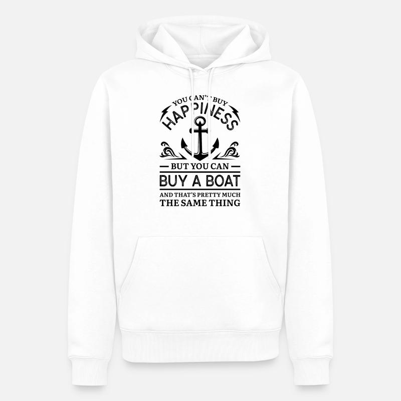 Kaufen Sie ein Boot - Männer Premium Bio Hoodie - Weiß