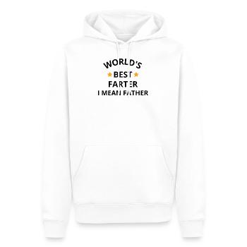 Drôles de sorts Le meilleur père fête papa drôle - Sweat à capuche Premium bio Homme - blanc - Devant - Nico (187cm)