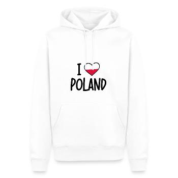 i love poland - Männer Premium Bio Hoodie - Weiß - Vorne - Nico (187cm)