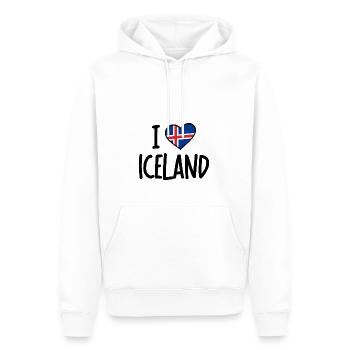 i love iceland - Männer Premium Bio Hoodie - Weiß - Vorne - Nico (187cm)