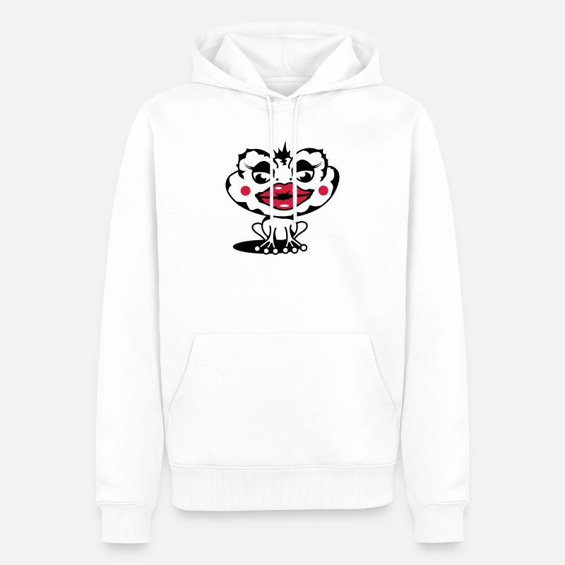 Eine Kröte mit dicker Lippe - Männer Premium Bio Hoodie - Weiß