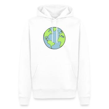 terre - Sweat à capuche Premium bio Homme - blanc - Devant - Nico (187cm)