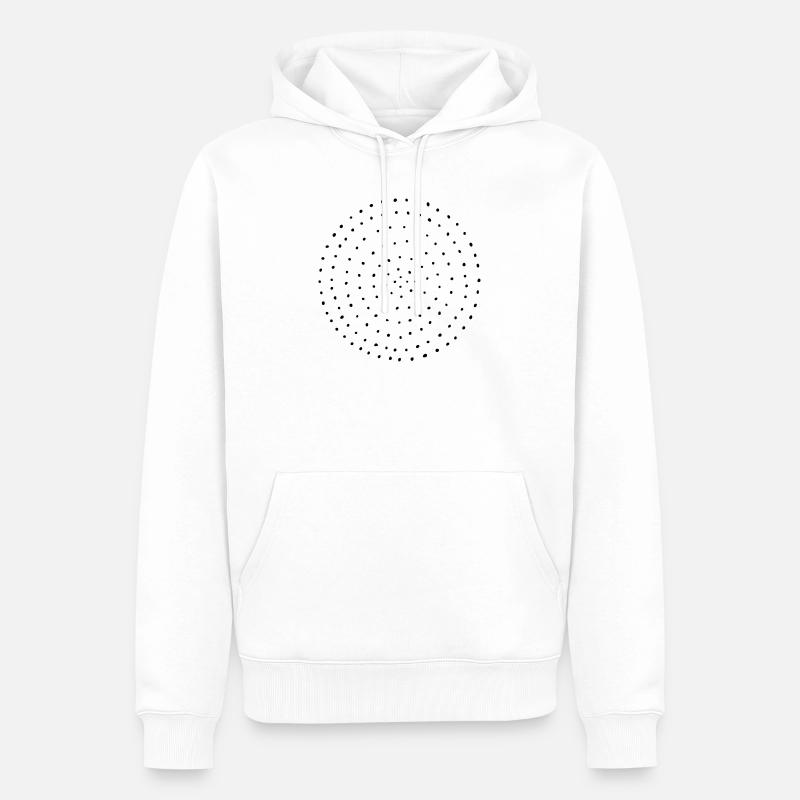 Cercle points pois cadeau modèle - Sweat à capuche Premium bio Homme - blanc