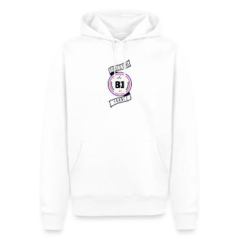 Fière D'être Du 81 Tarn France - Sweat à capuche Premium bio Homme - blanc - Devant - Nico (187cm)