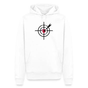 2541614 15588441 Heart - Men’s Premium Organic Hoodie - white - Front - Nico (187cm)