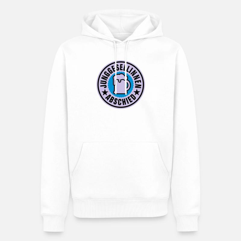 Junggesellinnen Abschied | Hochzeit | Beer | Bier - Sweat à capuche Premium bio Homme - blanc
