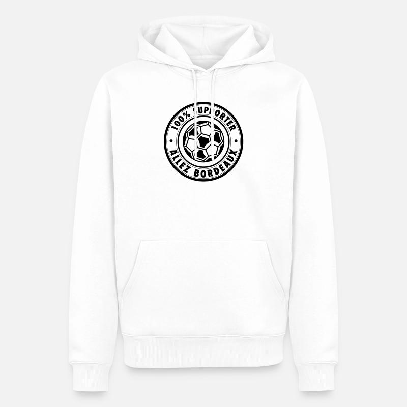 100 pour cent SUPPORTER BORDEAUX - Sweat à capuche Premium bio Homme - blanc